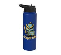 Knight Owl Funny Medieval Ren Faire Jousting Renacimiento Stainless Steel Insulated Water Bottle