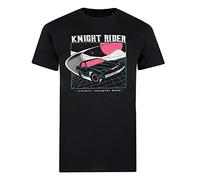 Knight Rider Neón 2001 Camiseta, Negro, M para Hombre