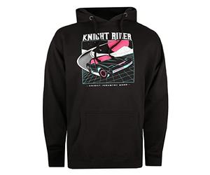 Knight Rider Neón 2000 Sudadera con Capucha, Negro, L para Hombre