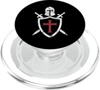 Knights Templar Casco Cruz y Espada Cruzado Medieval PopSockets PopGrip para MagSafe