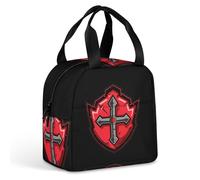 Knights Templar Crusader Cross - Lonchera aislada a prueba de fugas para el trabajo, viajes al aire libre
