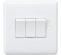 Knightsbridge CU4000 - Interruptor de 2 vías (10 A, 3 interruptores), Color Blanco