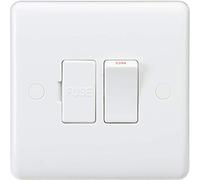 Knightsbridge CU6300F Plástico Blanco, Borde Curvo, Fused Spur Swtiched + Flex Outlet