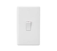 Knightsbridge CU8332N - Interruptor DP (45 A, Borde Curvado), Color Blanco