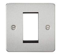 Knightsbridge FP1GBC placa frontal modular de placa plana, cromo cepillado, 1 G