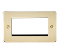 KNIGHTSBRIDGE FP4GBB Placa Plana 4G Placa Frontal Modular-Latón Cepillado