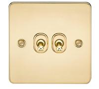 Knightsbridge FPAV2TOGPB Placa Plana, latón Pulido, Polished Brass