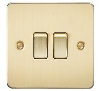 Knightsbridge fpav3000bb 10 A 2 G 2 Vías Interruptor con Soporte de Placa - Pulido Brass P, FP3000BB