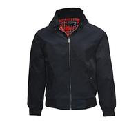 Knightsbridge Harrington Chaqueta negra para hombre, chaqueta otoñal, chaqueta bomber, Negro , L