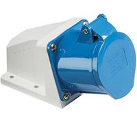 Knightsbridge IN008 240 V IP44 Enchufe de Montaje en Superficie en ángulo 2P+E, 230 V, Weiß Blau, 240V 16A