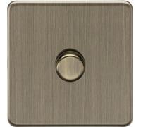 Knightsbridge Regulador inteligente de 2 vías 10-200 W (5-150 W LED), latón envejecido