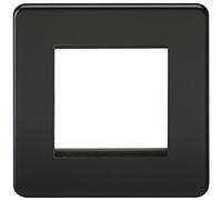 Knightsbridge SF2GMB Placa Frontal Modular 2G, Negro/Negro