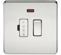 Knightsbridge SF6300NPC - 13 A Sin Tornillos Conmutada Unidad Spur Fusionado con Neon - Cromo Pulido