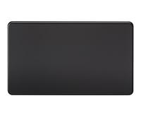 Knightsbridge SF8360MB - 2-Gang, Sin Tornillos Placa Ciega - Matt Negro