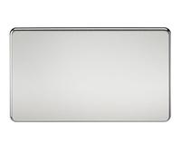 Knightsbridge SF8360PC - 2-Gang, Sin Tornillos Placa Ciega - Cromo Pulido
