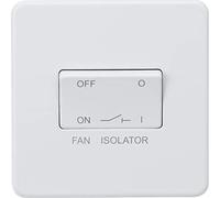 Knightsbridge SFAV1100MW Interruptor aislador de Ventilador de 3 Polos sin Tornillos de 10 A, Blanco Mate, 230 V