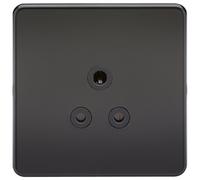 Knightsbridge SFAV5AMB - Enchufe sin conmutación de 5 A sin Tornillos, Inserto Negro Mate