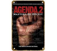 KNIOIL Agenda 2: Masters of Deceit - Póster de la película Vintage Metal Tin Sign Logo Family Club Bar Cafe Dormitorio Arte Decoración de pared Regalo 20.3x30.5 cm