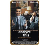 KNIOIL Analyze This New York's most powerful gangster is about to get in touch with his feelings. You try telling him his 50 minutes are up. Póster de la película de 1999, letrero de metal vintage de