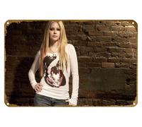 KNIOIL avril_lavigne - Póster musical vintage de metal con logotipo familiar, club, bar, cafetería, dormitorio, decoración de pared, regalo, 8 x 12 pulgadas