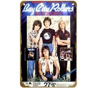 KNIOIL Bay City Rollers - Póster de metal vintage para concierto con logotipo familiar, club, bar, cafetería, dormitorio, decoración de pared, regalo, 8 x 12 pulgadas