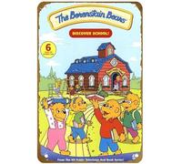 KNIOIL Berenstain Bears: Discover School Movie Poster Vintage Metal Tin Sign Logo Family Club Bar Cafe Dormitorio Arte Decoración de pared Regalo 20.3x30.5 cm