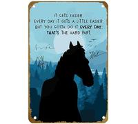 KNIOIL BoJack Horseman It Gets Easier Every Day It Gets A Little Easier That's The Hard Part Poster Vintage Metal Tin Sign Logo Family Club Bar Cafe Bedroom Art Wall Decor Gift 20.3x30.5 cm