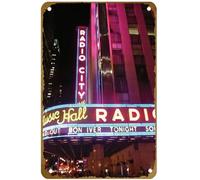 KNIOIL Bon Iver Live From Radio City - Póster de metal vintage con logotipo de la familia, club, bar, cafetería, dormitorio, decoración de pared, regalo, 8 x 12 pulgadas