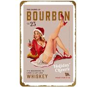 KNIOIL Cartel de metal vintage de Babes Of Bourbon Vol 25 Holiday Cheers con el logotipo de la familia, club, bar, cafetería, dormitorio, decoración de pared, regalo, 8 x 12 pulgadas