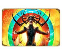 KNIOIL Cate Blanchett Thor Ragnarok - Póster de películas HD de 12 quilates, letrero de metal vintage con logotipo familiar, club, bar, cafetería, dormitorio, decoración de pared, regalo, 8 x 12