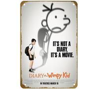KNIOIL Diary of a Wimpy Kid (#6 de 9) It's not a diary, it's a movie. Póster de la película 2010, cartel de metal vintage con logotipo familiar, club, bar, cafetería, dormitorio, decoración de pared