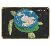 KNIOIL Discworld - Póster de arte conceptual de arte conceptual de magia y fantasía, diseño de mapa pop, vintage, con logotipo de la familia, club, bar, cafetería, dormitorio, decoración de pared