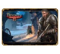 KNIOIL Divinity: Original Sin II - Póster vintage de metal con logotipo familiar, club, bar, cafetería, dormitorio, decoración de pared, regalo, 8 x 12 pulgadas