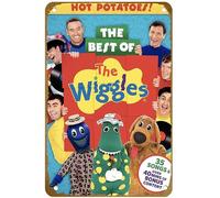 KNIOIL Hot Potatoes! The Best of The Wiggles - Póster de la película vintage de metal con logotipo de la familia, club, bar, cafetería, dormitorio, decoración de pared, regalo, 8 x 12 pulgadas
