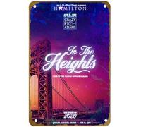 KNIOIL In the Heights (# 1 de 18) 2021 1 póster de película vintage de metal con logotipo familiar, club, bar, cafetería, dormitorio, decoración de pared, regalo, 8 x 12 pulgadas