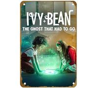 KNIOIL Ivy + Bean: The Ghost That Had to Go (2022) Póster vintage de metal con logotipo familiar, club, bar, cafetería, dormitorio, decoración de pared, regalo, 8 x 12 pulgadas