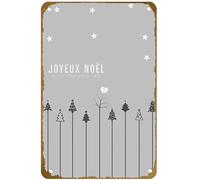 KNIOIL Joyeux Noel - Póster de la película vintage de metal con logotipo familiar, club, bar, cafetería, dormitorio, decoración de pared, regalo, 8 x 12 pulgadas