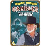 KNIOIL Kenny Rogers as The Gambler, Part III: The Legend Continues - Póster vintage de metal con logotipo de familia, club, bar, cafetería, dormitorio, decoración de pared, regalo, 8 x 12 pulgadas