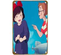 KNIOIL Kikis Delivery Service Studio Ghibli - Póster de metal vintage con logotipo de Family Club, Bar, Café, dormitorio, decoración de pared, regalo, 8 x 12 pulgadas