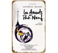 KNIOIL Les amants du Pont-Neuf - Póster de la película vintage de metal con logotipo de la familia, club, bar, cafetería, dormitorio, decoración de pared, regalo, 8 x 12 pulgadas