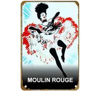 KNIOIL Moulin Rouge (1952) - Póster de la película vintage de metal con logotipo de la familia, club, bar, cafetería, dormitorio, decoración de pared, regalo, 8 x 12 pulgadas