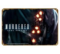 KNIOIL Murdered: Soul Suspect Game Poster Vintage Metal Tin Sign Logo Family Club Bar Cafe Dormitorio Arte Decoración de Pared Regalo 20.3x30.5 cm