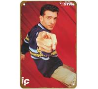 KNIOIL NSYNC JC Chasez 1998 - Póster de metal vintage con logotipo de la familia, club, bar, cafetería, dormitorio, decoración de pared, regalo, 8 x 12 pulgadas