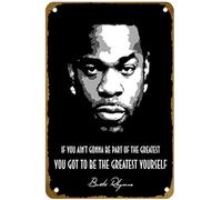 KNIOIL Póster de Hip Hop Legends Busta Rhymes 02 v1.0 de metal vintage con logotipo familiar, club, bar, cafetería, dormitorio, decoración de pared, regalo, 8 x 12 pulgadas