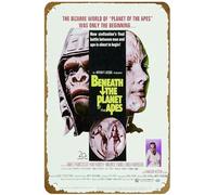 KNIOIL Póster de la película Beneath the Planet of the Apes (1970), cartel de metal vintage con logotipo de la familia, club, bar, cafetería, dormitorio, decoración de pared, regalo, 8 x 12 pulgadas