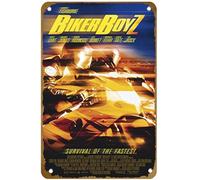 KNIOIL Póster de la película Biker Boyz Survival of the fastest 2003 vintage de metal con logotipo de la familia, club, bar, cafetería, dormitorio, decoración de pared, regalo, 8 x 12 pulgadas
