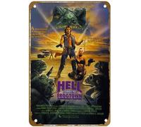 KNIOIL Póster de la película Hell Comes to Frogtown, estilo vintage, de metal, con logotipo de la familia, club, bar, cafetería, dormitorio, decoración de pared, regalo, 8 x 12 pulgadas