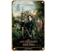 KNIOIL Póster de la película Miss Peregrine's Home for Peculiar Children (#1 de 19) 2016, cartel de metal vintage con logotipo, club familiar, bar, cafetería, dormitorio, decoración de pared, regalo