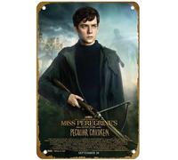 KNIOIL Póster de la película Miss Peregrine's Home for Peculiar Children (#5 de 19) 2016, cartel de metal vintage con logotipo, club familiar, bar, cafetería, dormitorio, decoración de pared, regalo