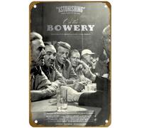 KNIOIL Póster de la película On the Bowery vintage de metal con logotipo familiar, club, bar, cafetería, dormitorio, decoración de pared, regalo, 8 x 12 pulgadas